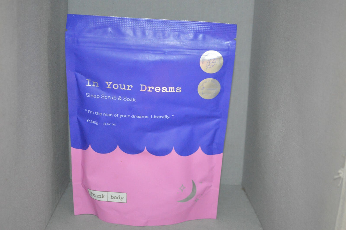Frank Body In Your Dreams Sleep Scrub & Soak 8.47oz New