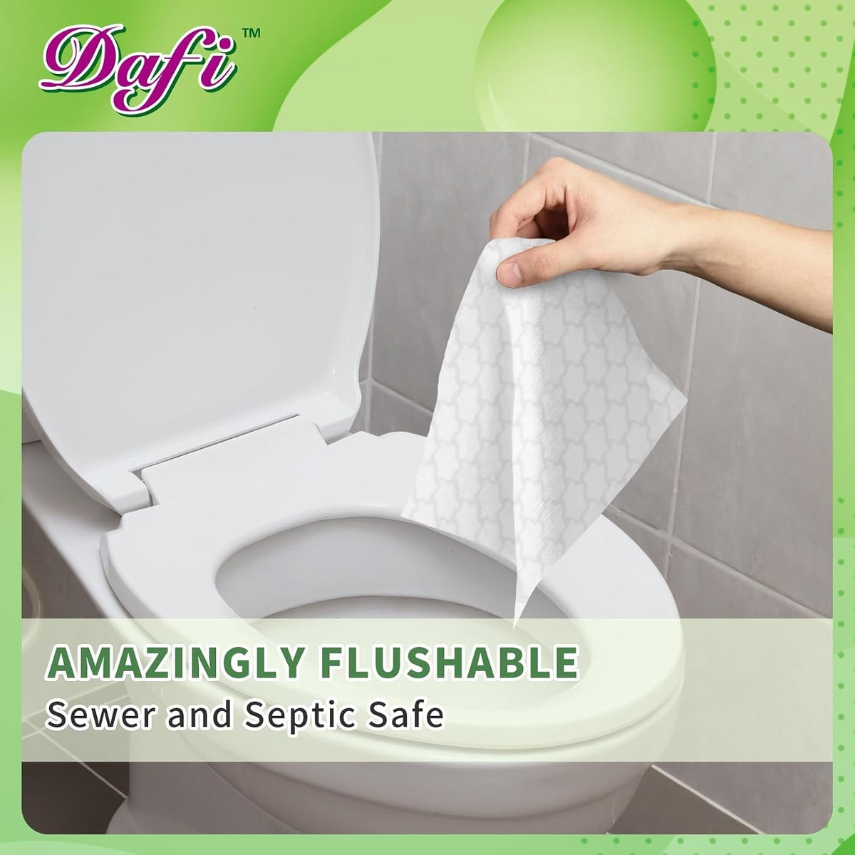 Adult Flushable Wipes 80 Count - Eco-Friendly, Hypoallergenic & Extra Large