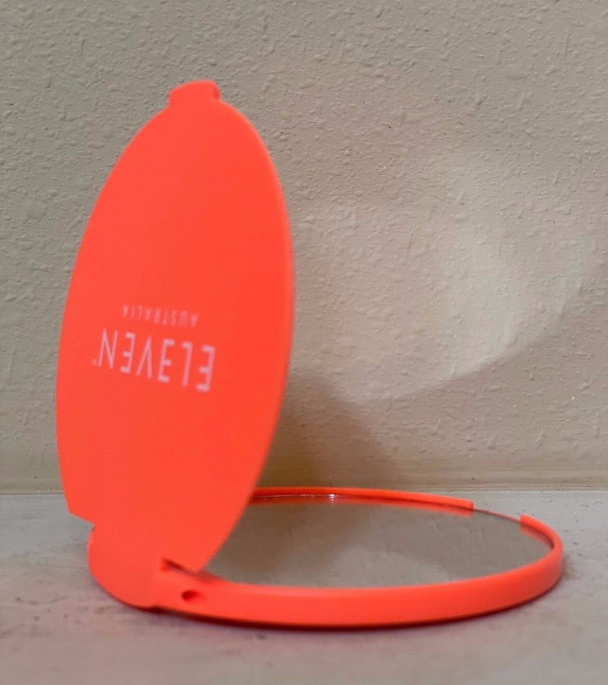 Neon Orange Compact Mirror - 4 Inch Travel Cosmetic Makeup Accessory