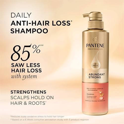 Pantene Abundant & Strong Hair Shampoo 13.5 oz for Hair Loss & Strengthening