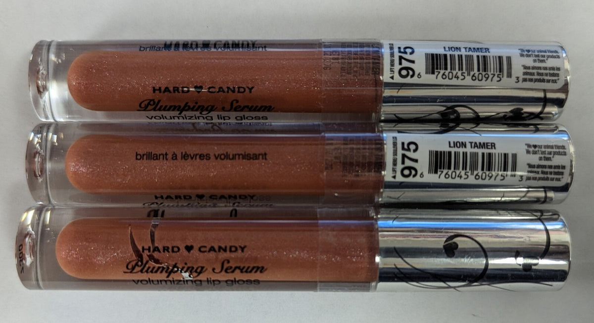 Hard Candy Plumping Lip Gloss Serum Set - Volumizing Lip Shine 3 Pack