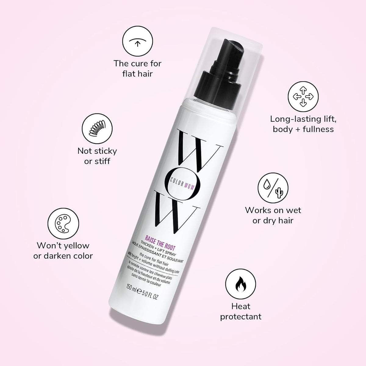 Volume & Lift Hair Spray with Heat Protection - 5 oz + Travel Size Duo