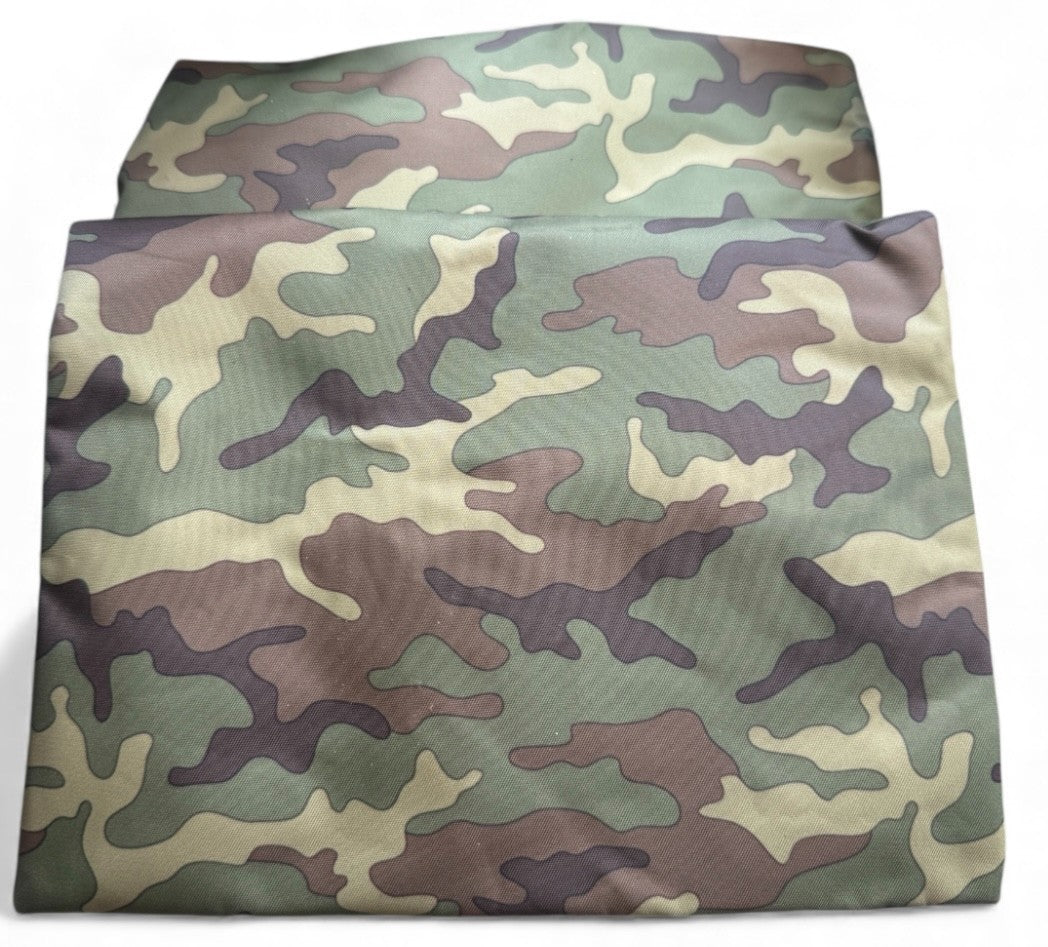 Set of 2 Flat Cosmetic Bags Camouflage Zipper Cases Organizer