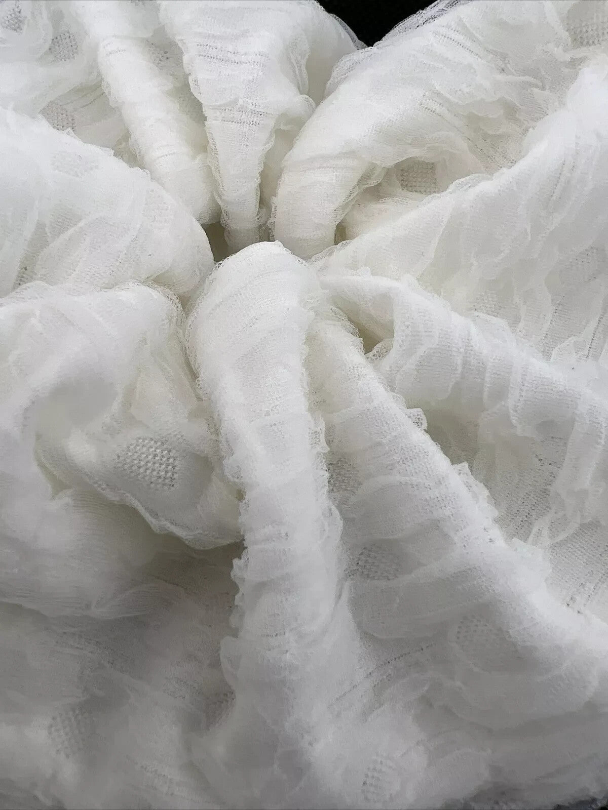 Elastic Hair Band Ties Ponytail holders Fluffy Scrunchies OFF-WHITE