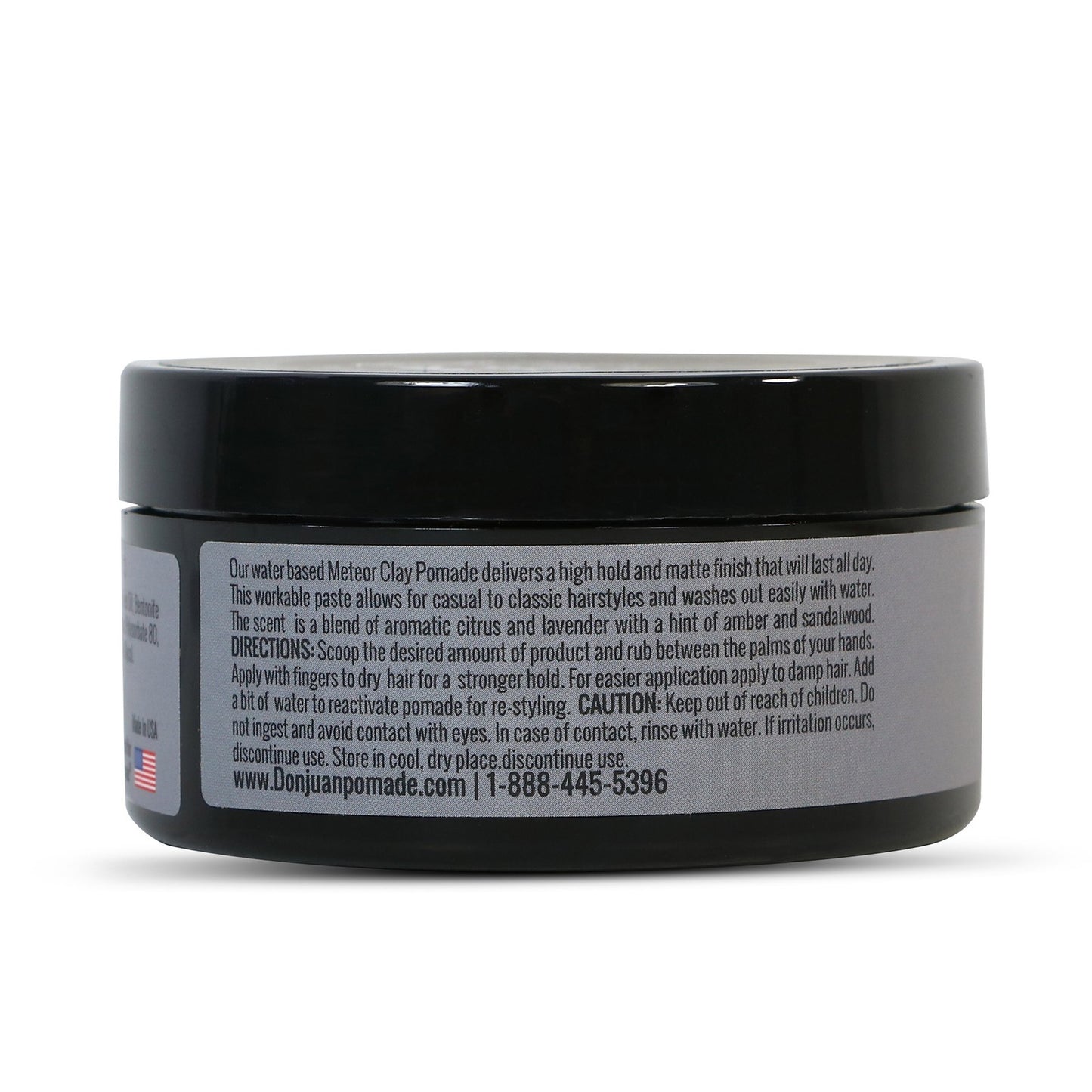 Meteor Matte Clay Pomade 4oz - High Hold Water-Based Hair Styling