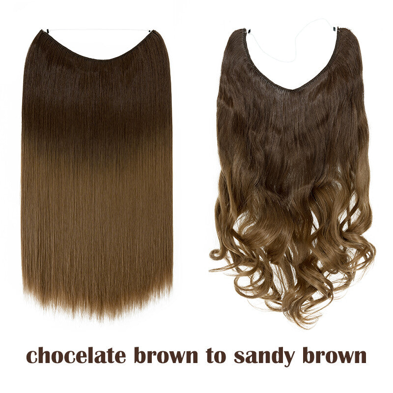 Hair Extensions with Elastic Band & Miracle Ring - Thick, Real Hair