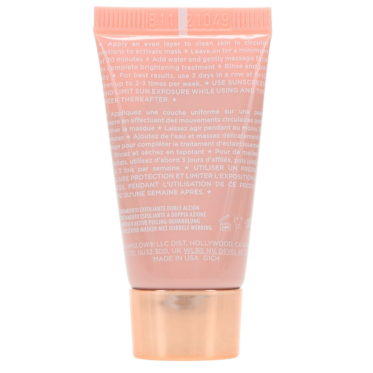 GlamGlow Brightmud Exfoliating Face Mask 0.5 oz Brightening Skincare