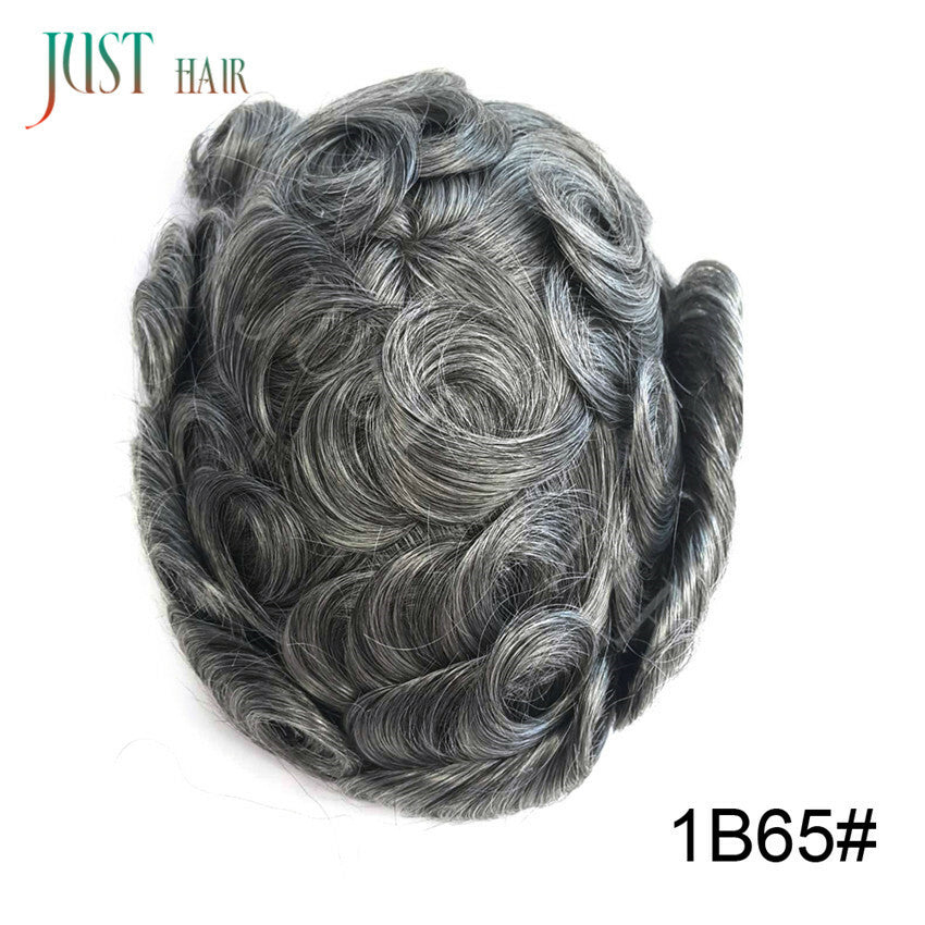 Men's Human Hair Toupee Replacement System - Ultra Thin Skin Hairpiece