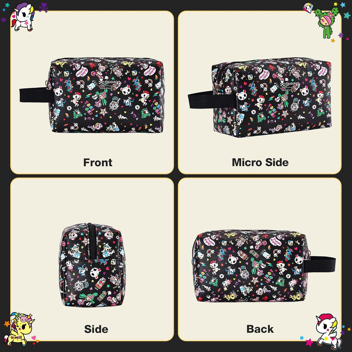 Unicorno Waterproof Makeup Bag Travel Cosmetic Organizer for Women