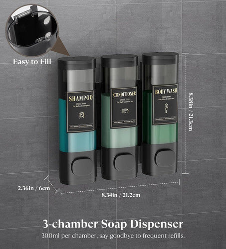 Luxspire Shampoo and Conditioner Dispenser, Shower Soap Dispenser
