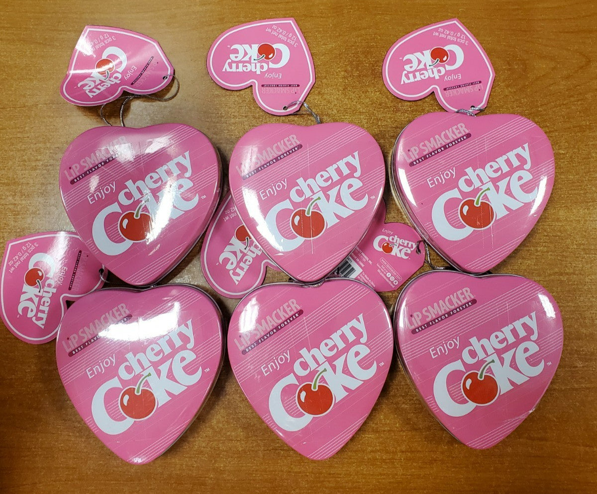 Lip Balm Set - 6 Tins of Coca Cola Lip Smacker Lip Gloss Collection with Collectible Tins