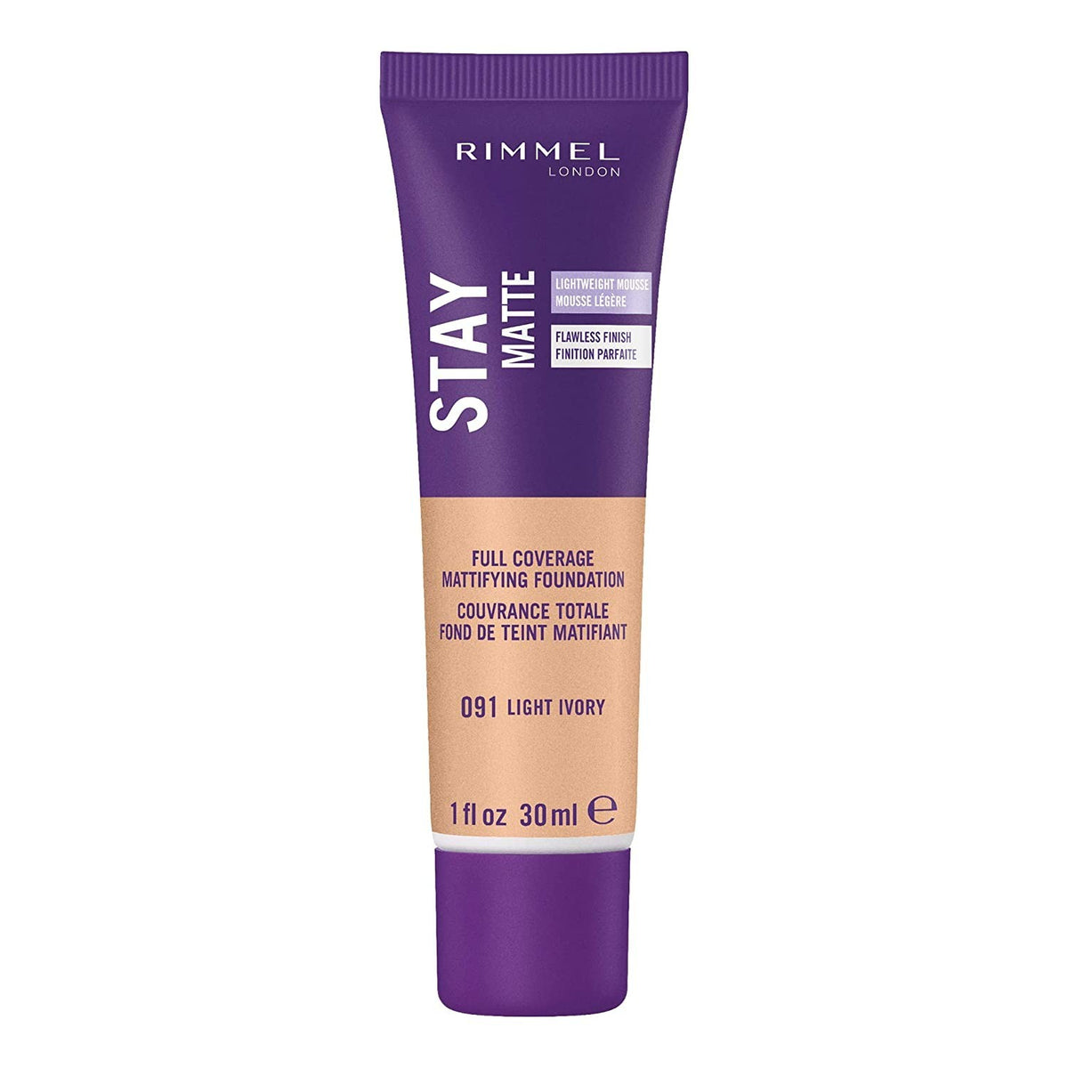 3-Pack Liquid Matte Foundation Light Ivory 1 Oz - Stay Matte Mousse