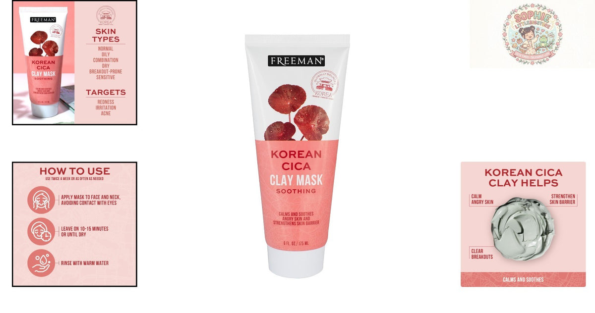 Detoxifying Korean Cica Clay Facial Mask - Gentle & Effective 6 fl oz