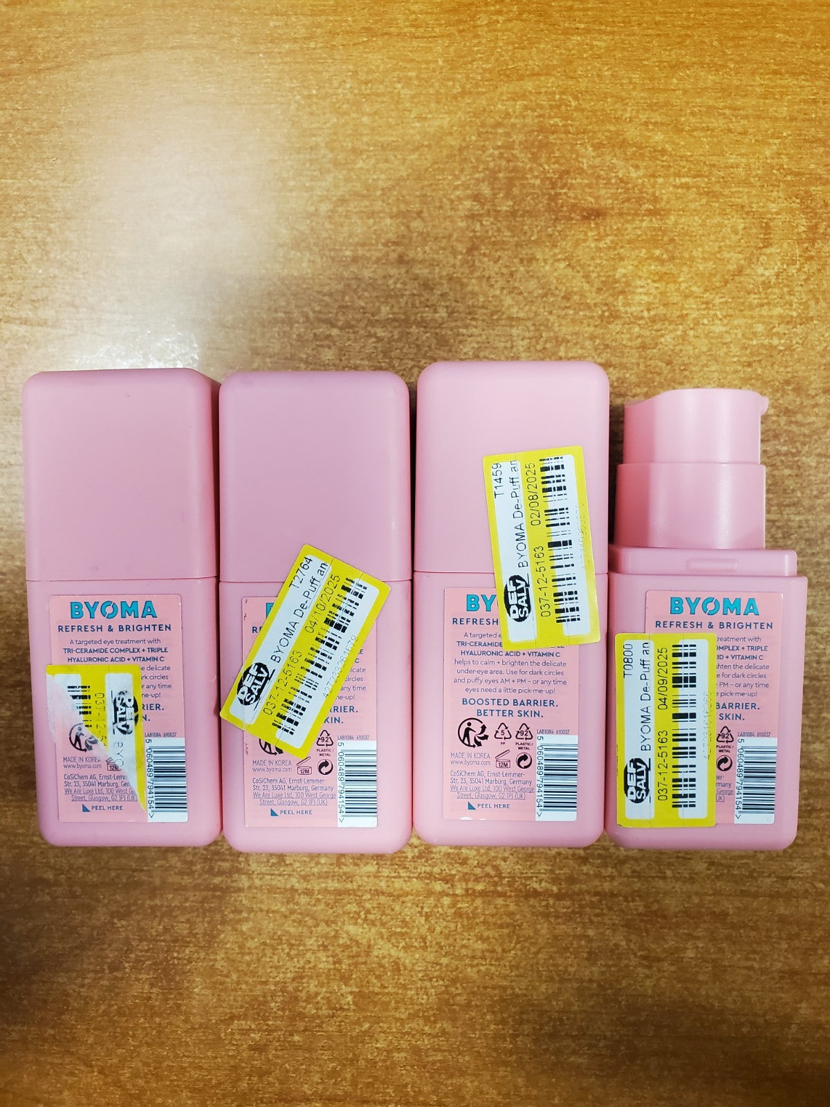 De-Puff Brightening Eye Gel with Tri-Ceramide - 4 Pack