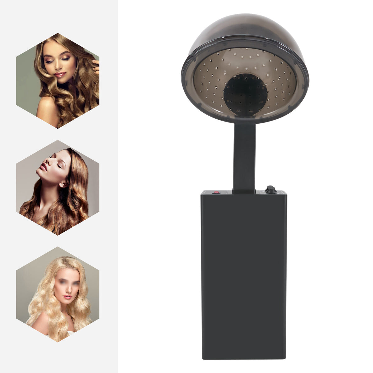 Hooded Salon Hair Dryer with Timer & Temperature Control - Professional Drying & Styling