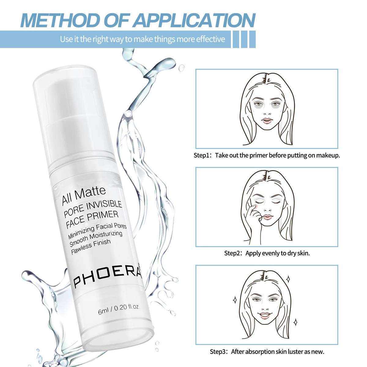 Face Primer for Makeup, Hydrating Long-Lasting Matte Base