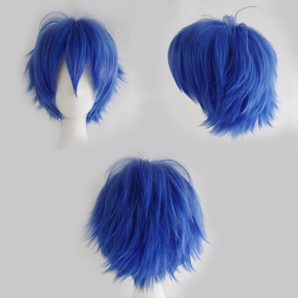 Anime Cosplay Wigs Short Straight Heat-Resistant Synthetic Hair Costume Accessory