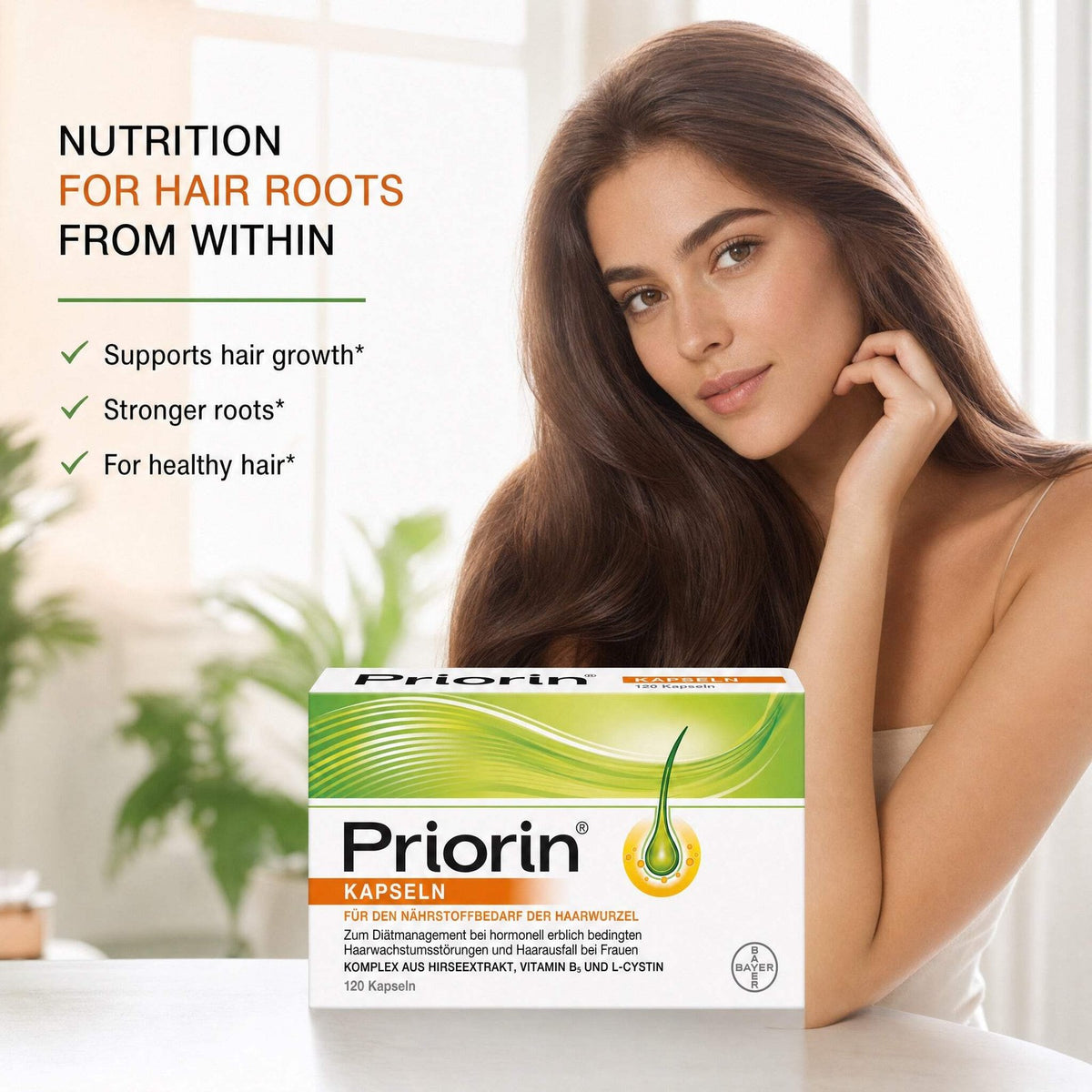 Hair Nutrition Support Capsules - 120 Count, Supports Hair Health