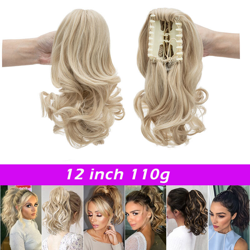 26-Inch Real Human Hair Ponytail Extension with Claw Clip - Thick Hairpiece