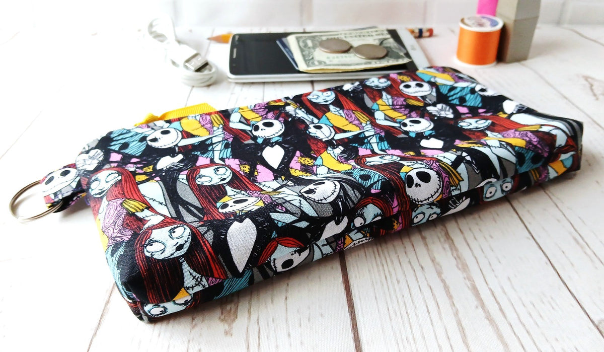 Handmade Nightmare Before Christmas Zipper Pouch - Travel Makeup & Pencil Case