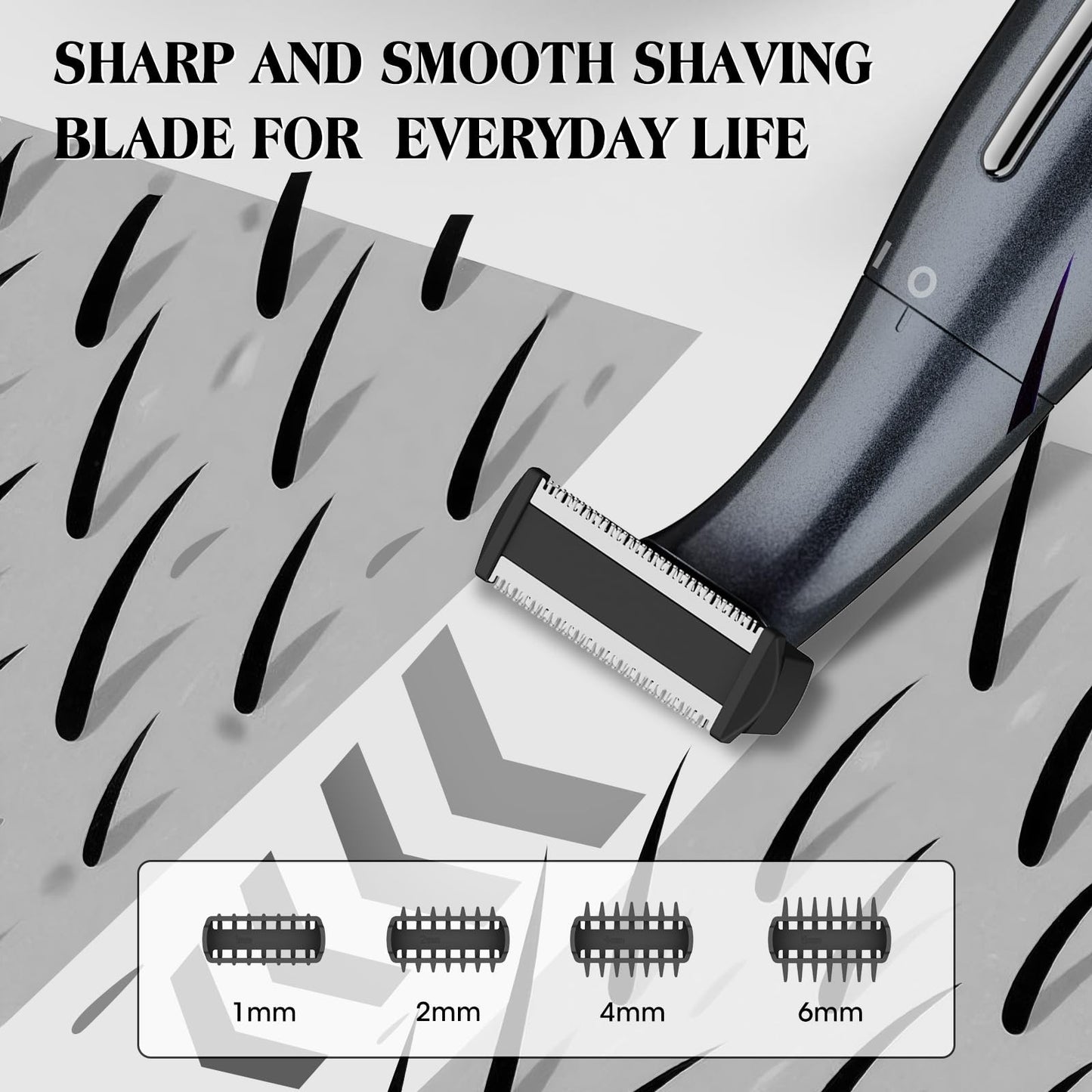 Men's Ball Trimmer for Body & Groin, 6-in-1 Electric Grooming Kit