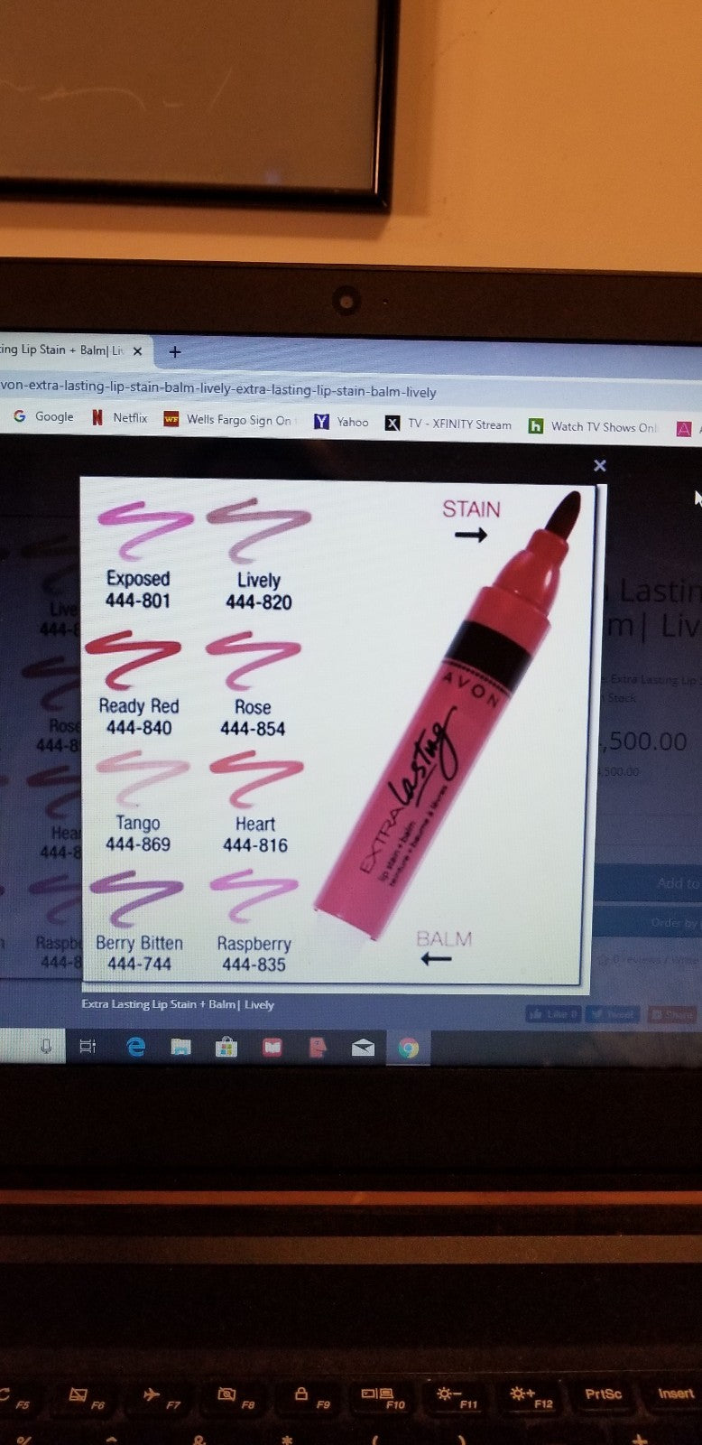 Avon Extra Lasting Lip Stain & Balm Lively D01 Discontinued New Box