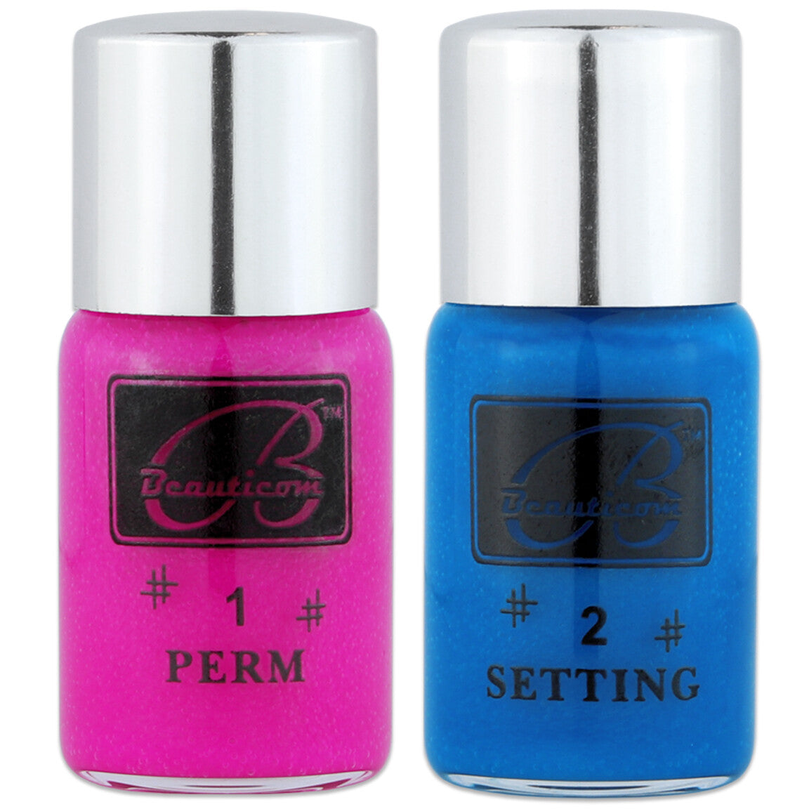 Eyelash Perm Lotion Kit with Pink & Blue Bottles - Semi-Permanent Lash Lift