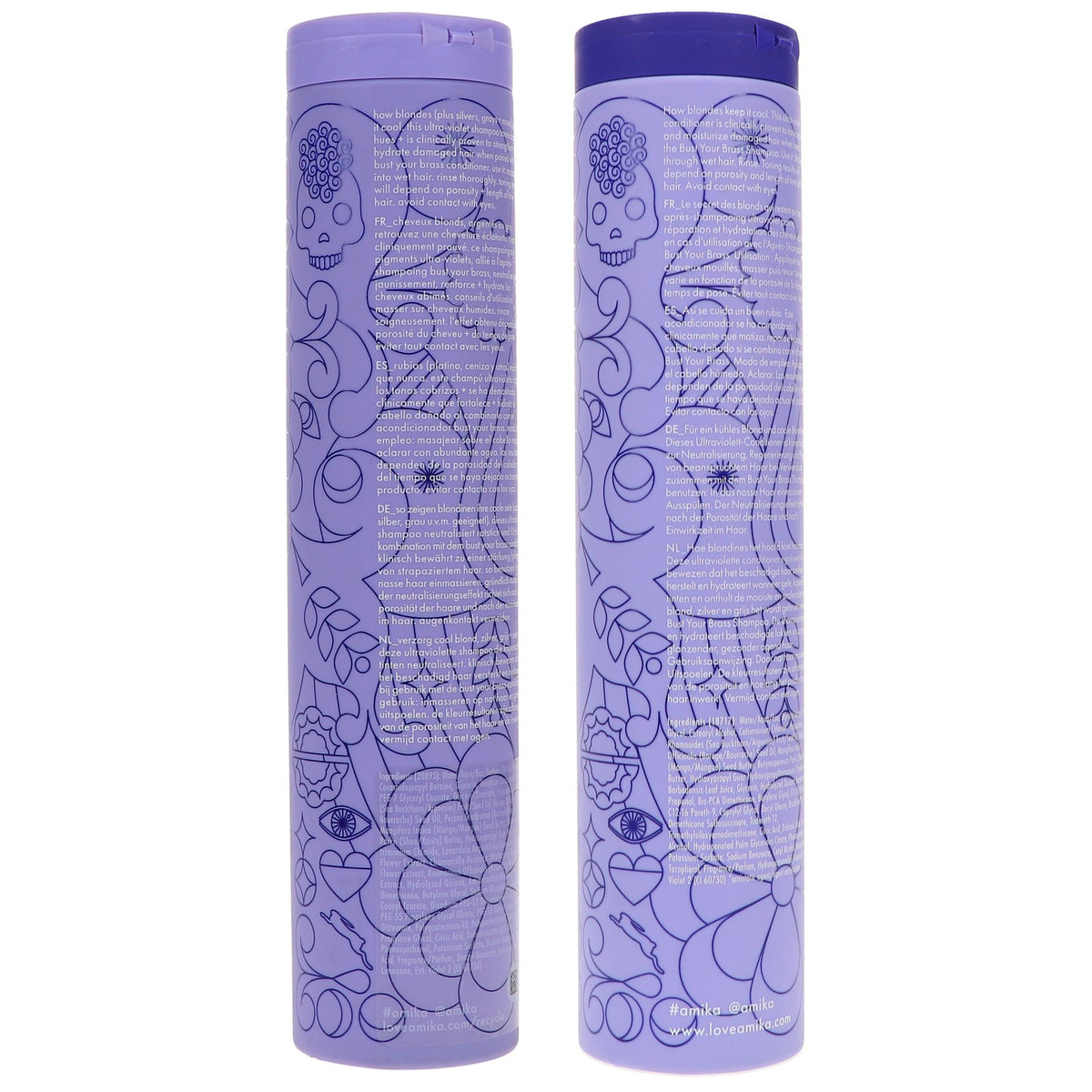 Amika Bust Your Brass Cool Blonde Shampoo & Conditioner Duo Pack 9.2 oz