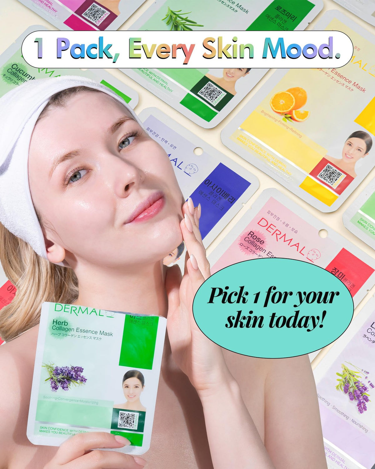 Collagen Sheet Mask Variety Pack - 26 Masks