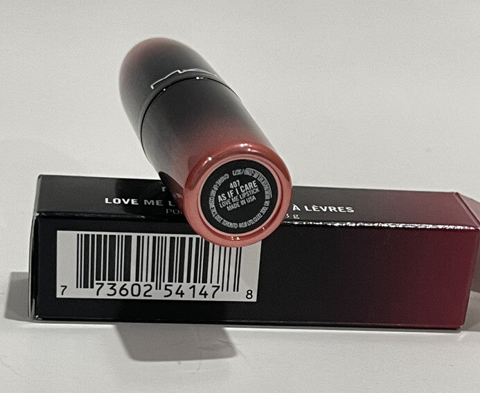 MAC Lipstick Love Me 407 As If I Care - New In Box, Discontinued