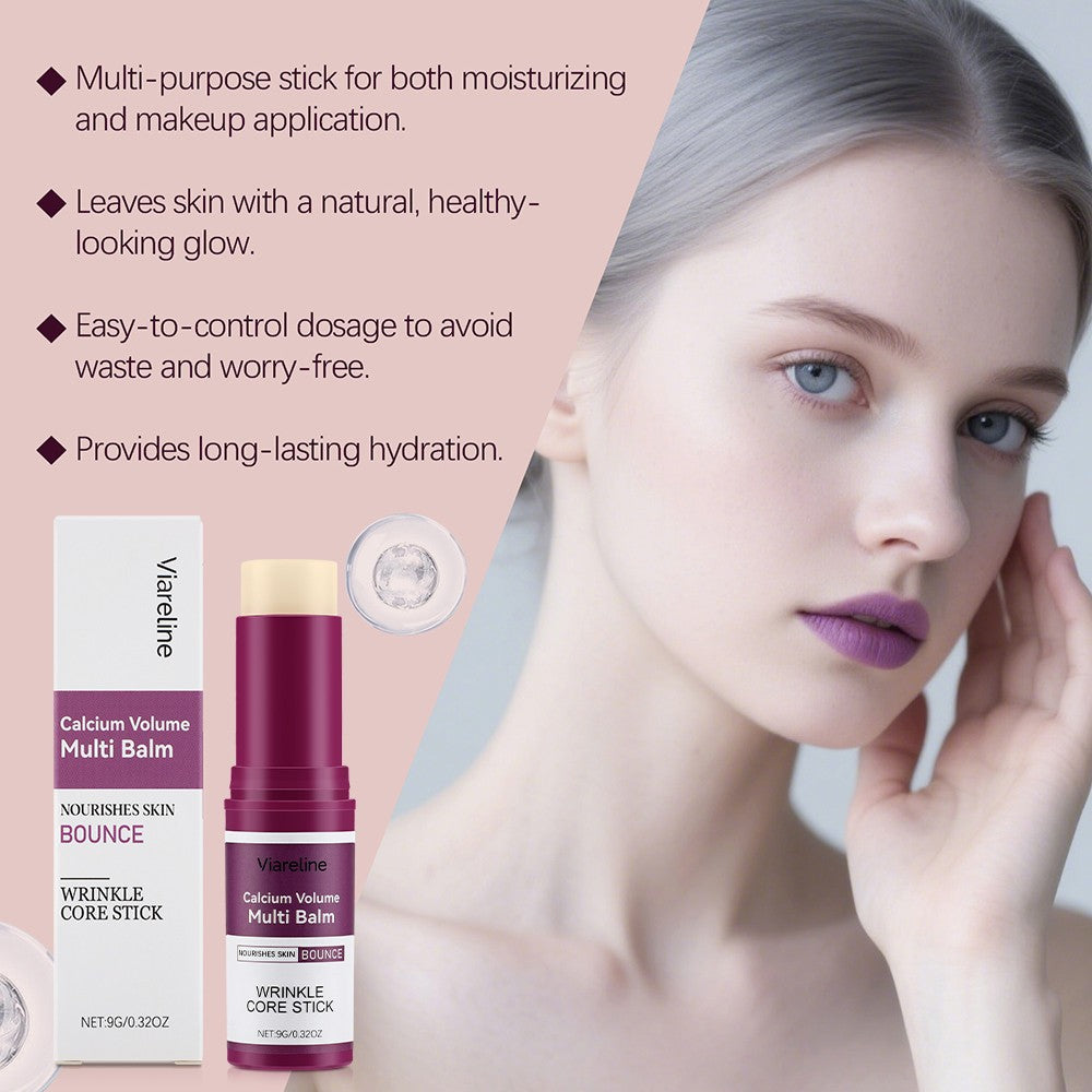 Calcium Volume Multi Balm Stick - Hydrating Anti-Aging Skin Care for Dry & Sensitive Skin - 3 Pack