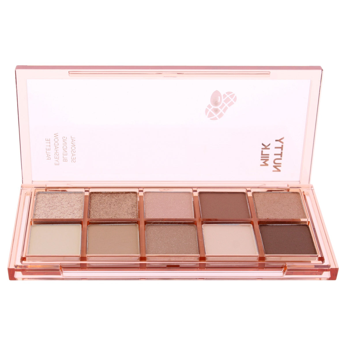 2-Pack Seasonal Eyeshadow Palette - Nutty Milk by Peach C, 0.34 oz - Versatile Matte, Shimmer & Glitter Shades