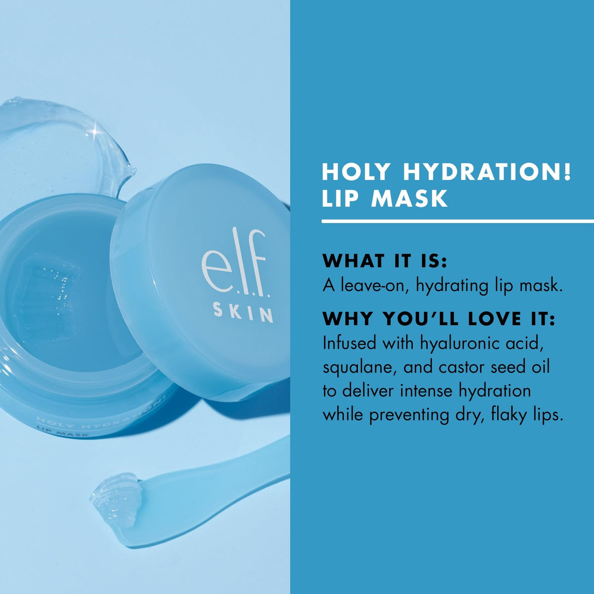 Hydrating Lip Mask with Hyaluronic Acid & Squalane - Powder Blue
