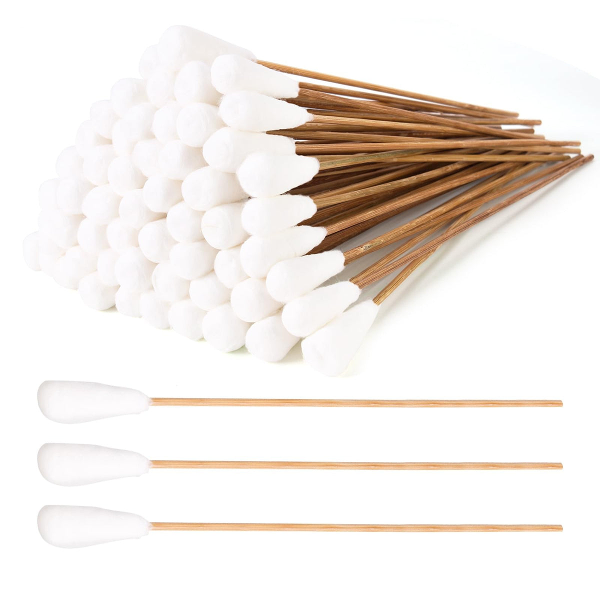 Long Cotton Swabs - 25cm Precision Cotton Applicators for Cleaning