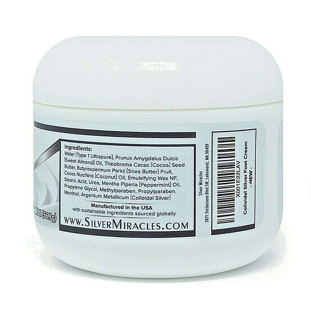 Colloidal Silver Peppermint Foot Cream - 2 oz