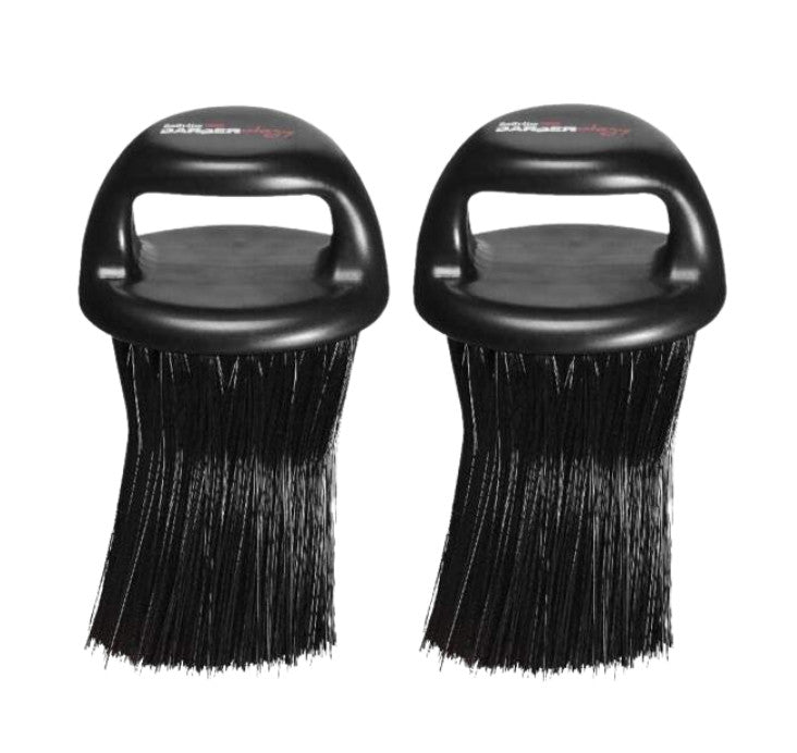 Neck Duster Brush Set - 2 Piece Hair & Hairline Cleaning Tools in Multiple Colors