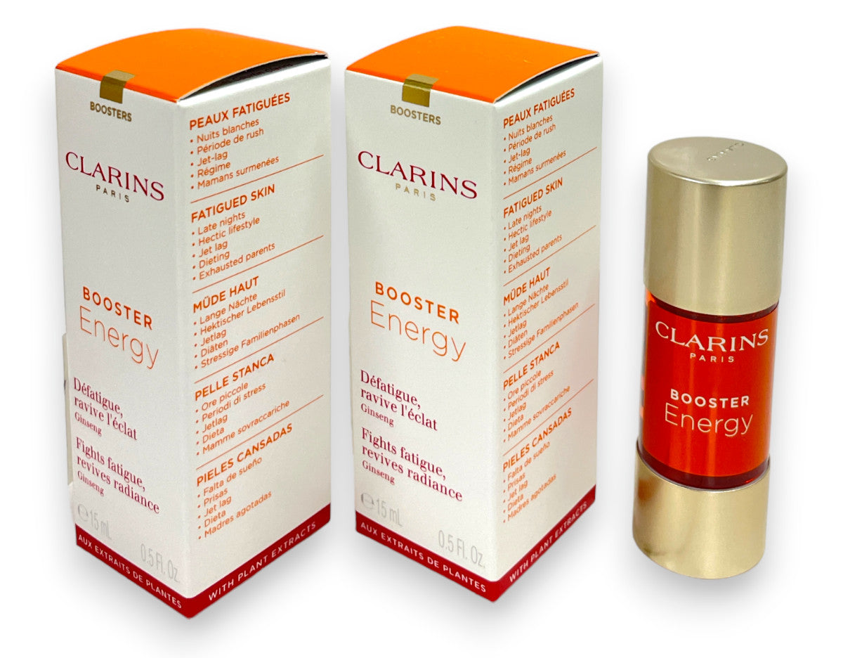 Clarins Booster Energy – Fight Fatigue & Revive Radiance, 15ml, Pack of 2