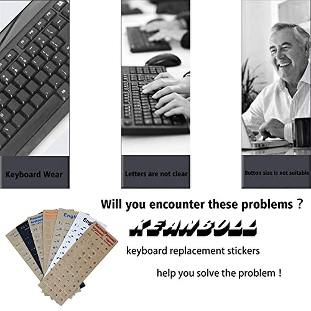 Farsi Keyboard Stickers 2 Pack - Persian Language Key Labels for Laptop & Desktop