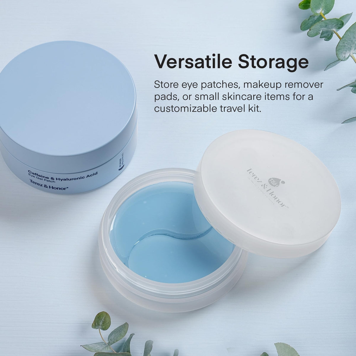 Travel Reusable Skincare Container for Toner Pads & Eye Patches - Leak Proof & Compact