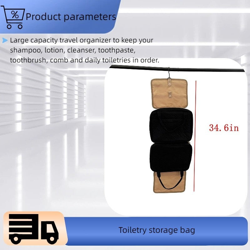 Large Capacity Travel Toiletry Bag with Wet Dry Separation - Portable Organizer