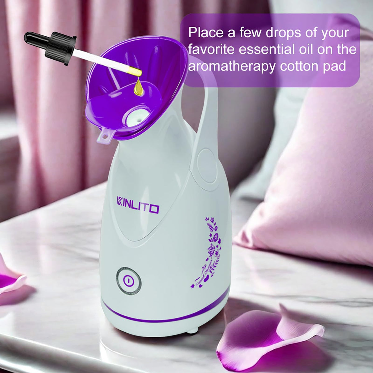 Nano Ionic Facial Steamer with Purple Finish - Skin Hydration & Pore Purification