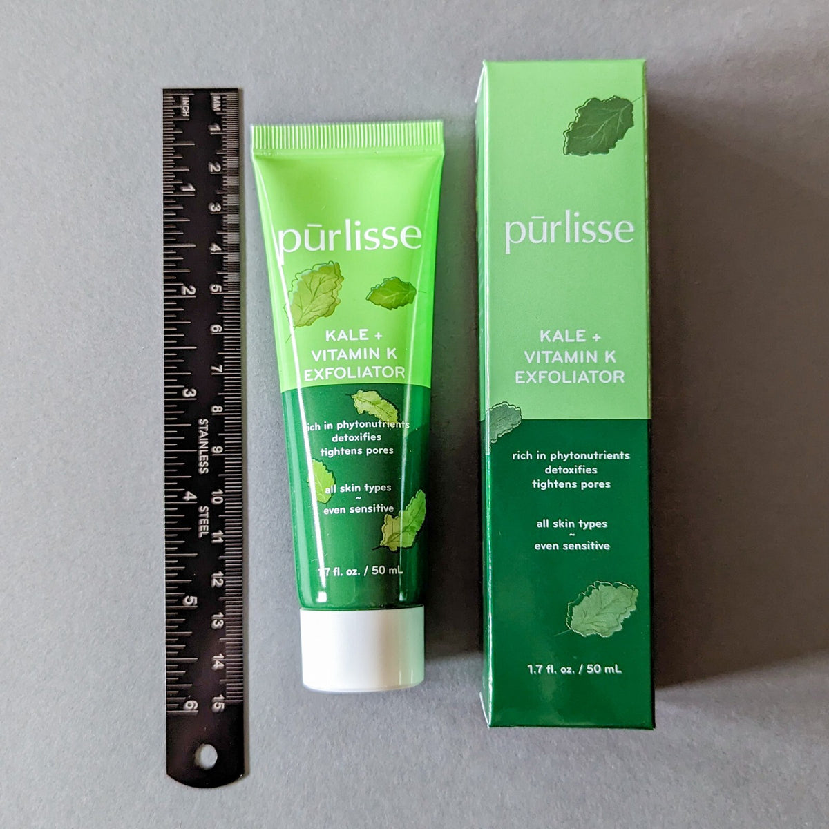 Purlisse Kale + Vitamin K Exfoliator - Full Size 1.7oz/50ml Sealed