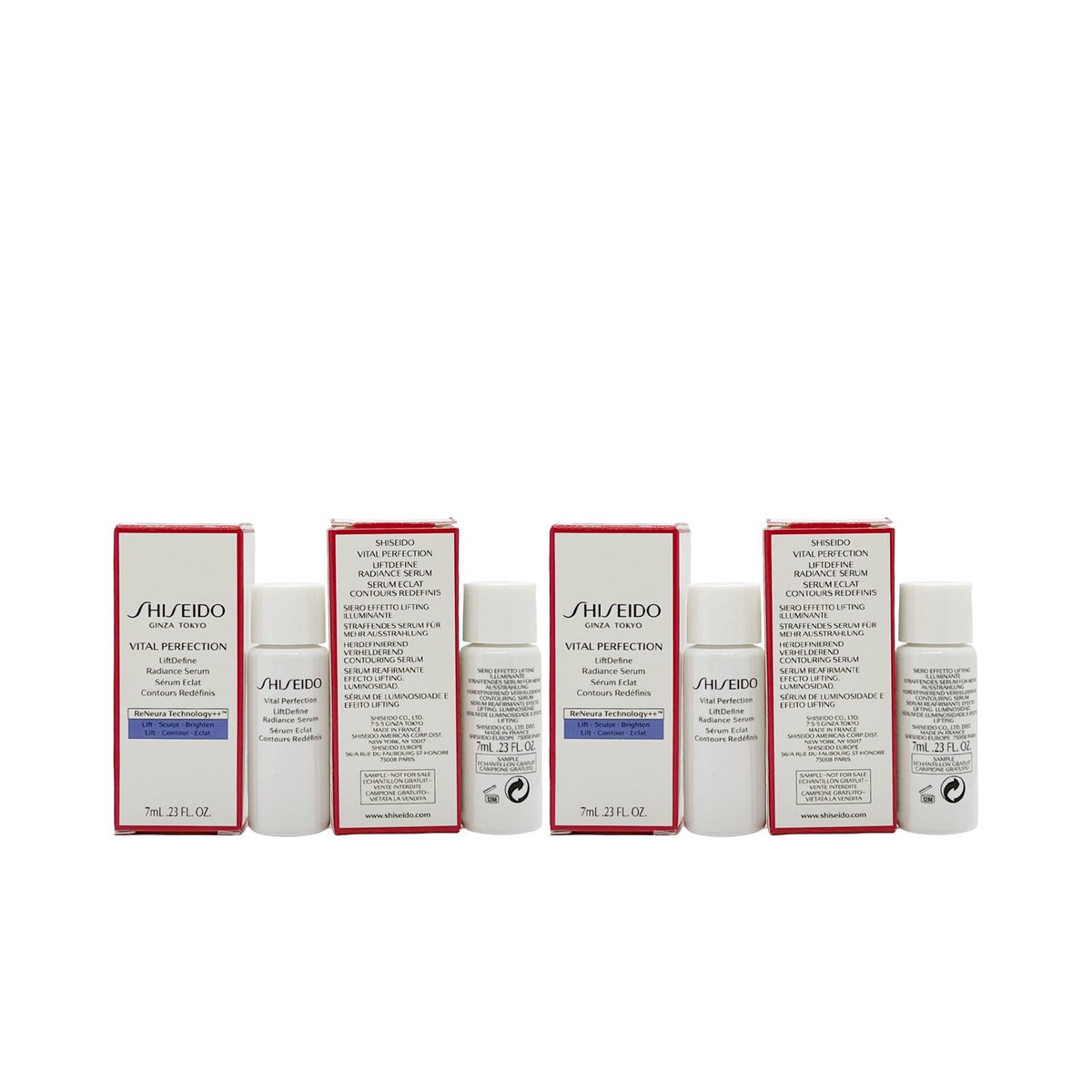 4 Pack Shiseido Vital Perfection LiftDefine Radiance Serum 7ml - Anti-Aging Skin Care