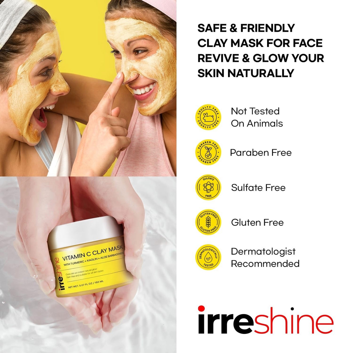 Vitamin C Clay Mask with Turmeric - 2 Pack, 5.07 fl oz