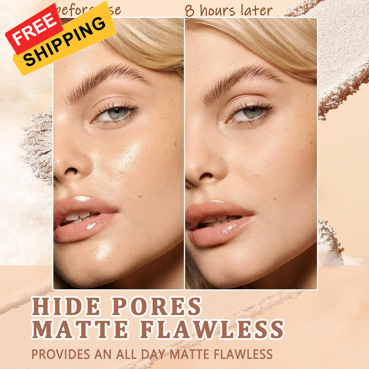 Oil Control Face Pressed Powder - Matte Flawless Finishing Makeup #2