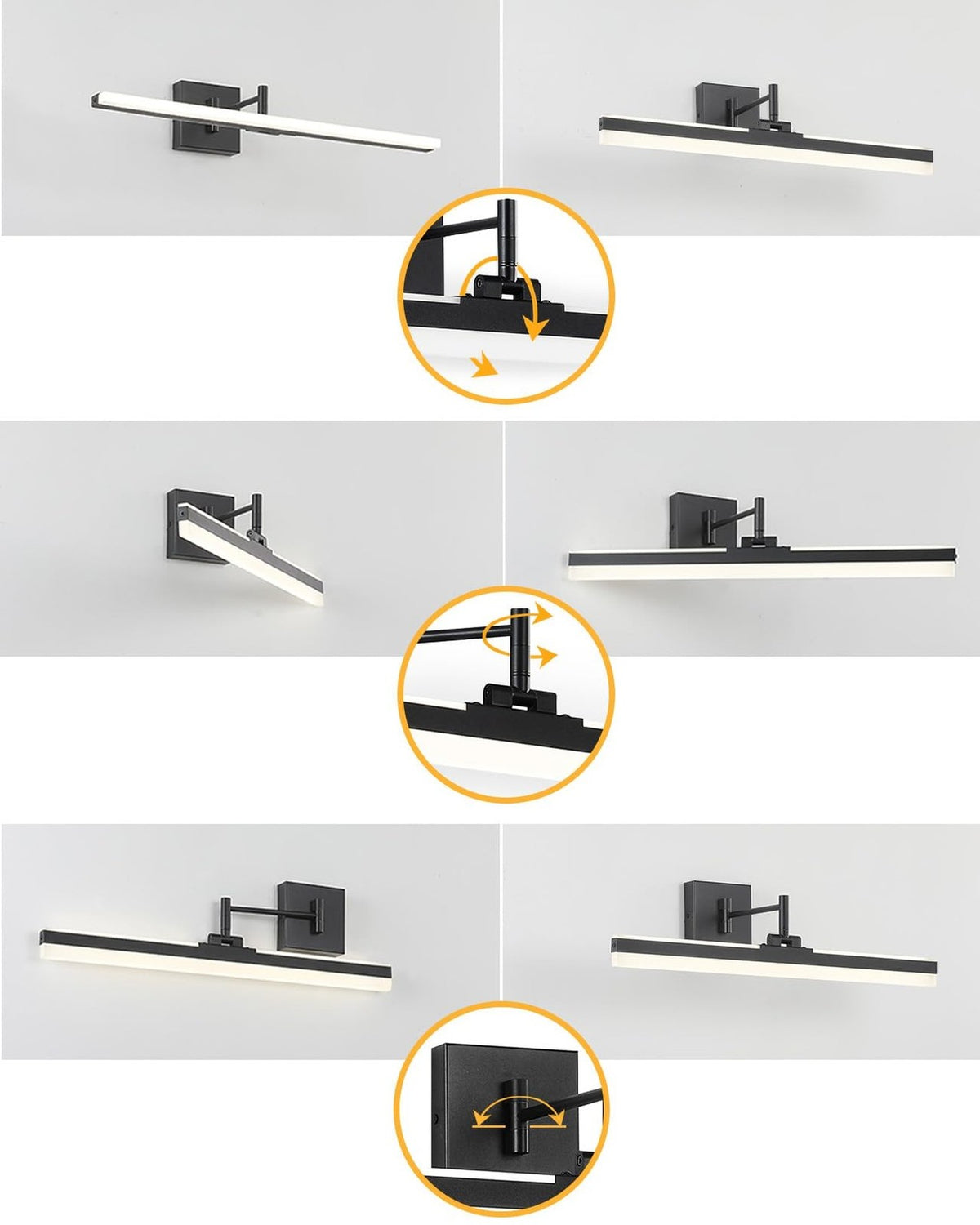 LED Vanity Light 23.6 Inch Adjustable Wall Sconce for Bathroom & Mirror