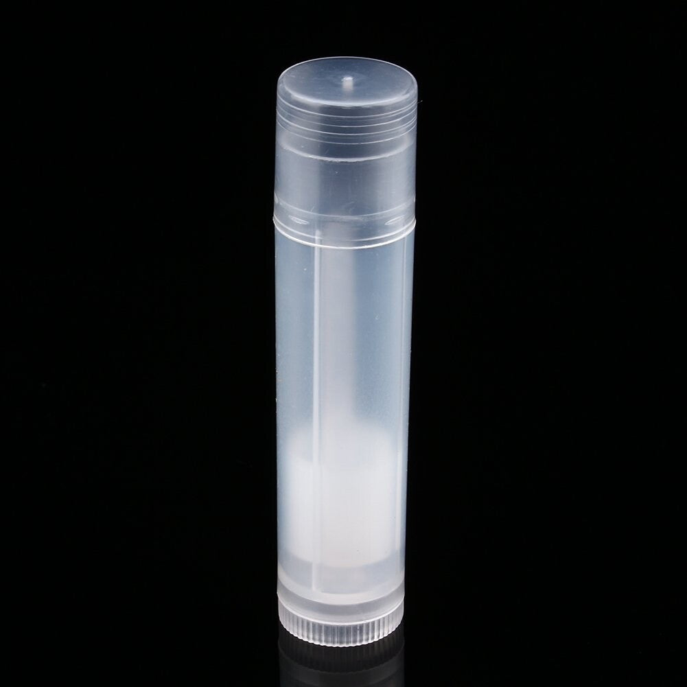 100 Pack Empty Lip Balm Tubes with Leak-Proof Caps BPA Free No Tray