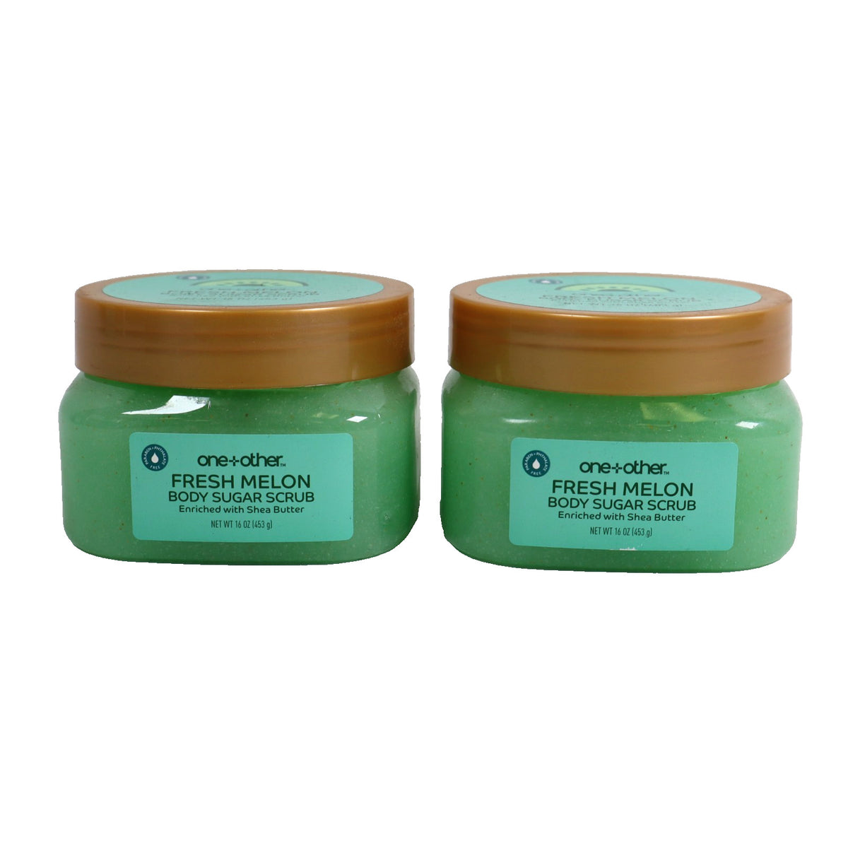 2 PACK One+Other Body Sugar Scrub, Fresh Melon 16 oz Each