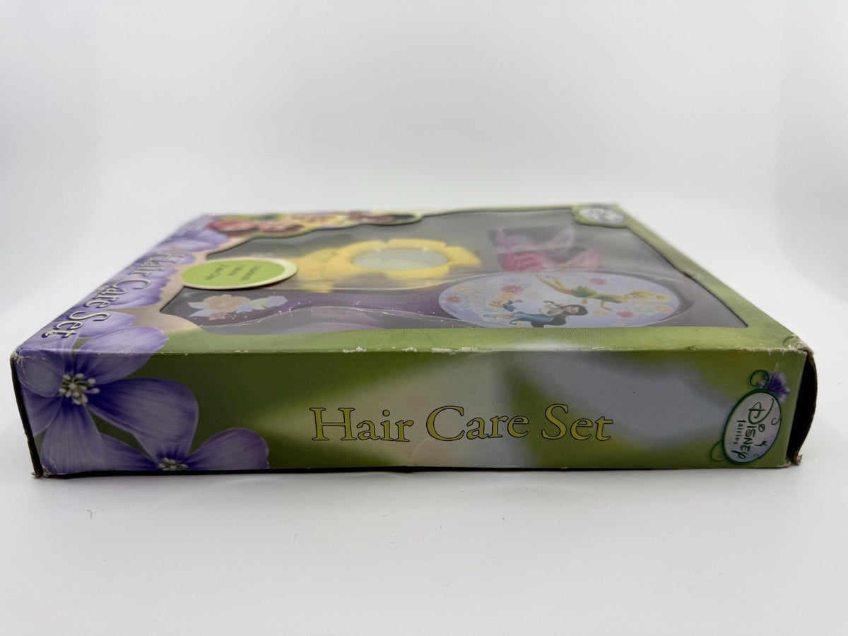 Disney Fairies Hair Care Set with Hairbrush, Mirror & Clips for Kids