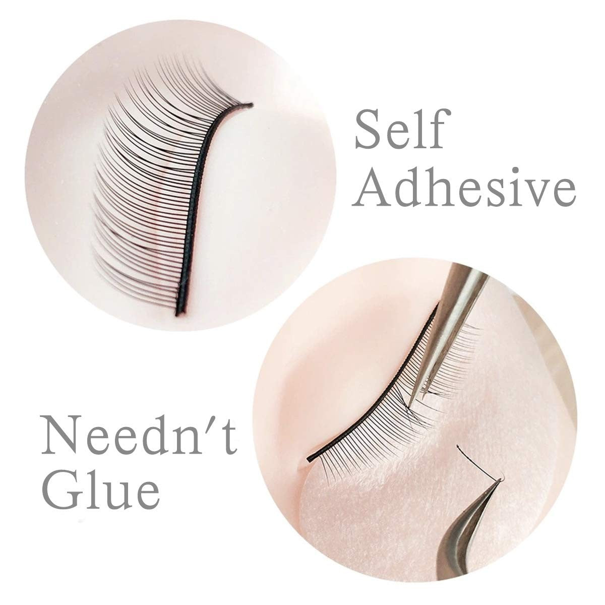 Practice Lash Strips – 30 Pairs Self-Adhesive Training Lashes for Eyelash Extensions